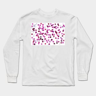 Flower pink petals isolated on white background Long Sleeve T-Shirt